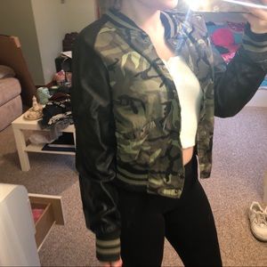 Army leather jacket